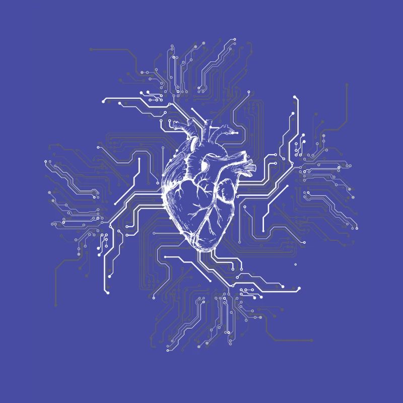 Anatomical Heart CPU Processor PCB Board Computer