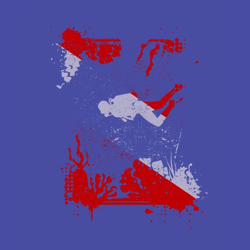 Scuba Dive Flag Deep Diving Divemaster Instructor