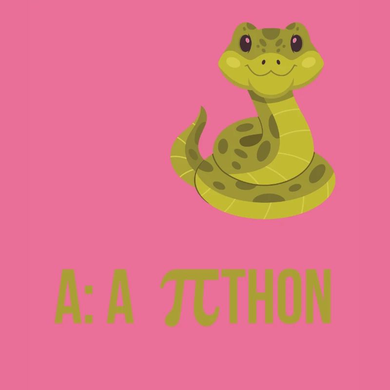 Python Pithon Pie Symbol Drôle de professeur de mathématiques Heureux