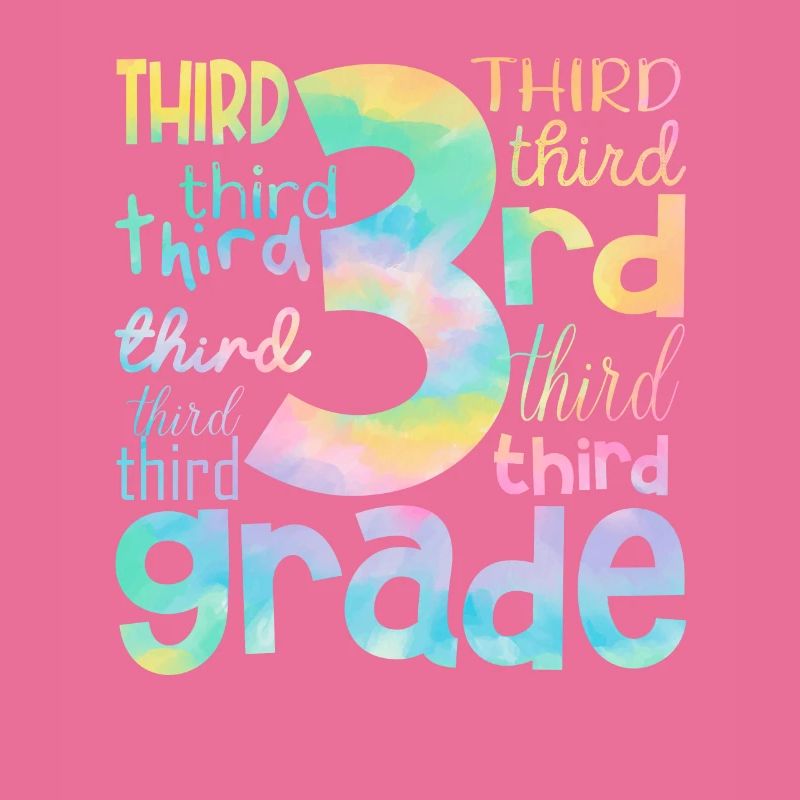 Tie Dye 3rd Grade Third Typography Team Students