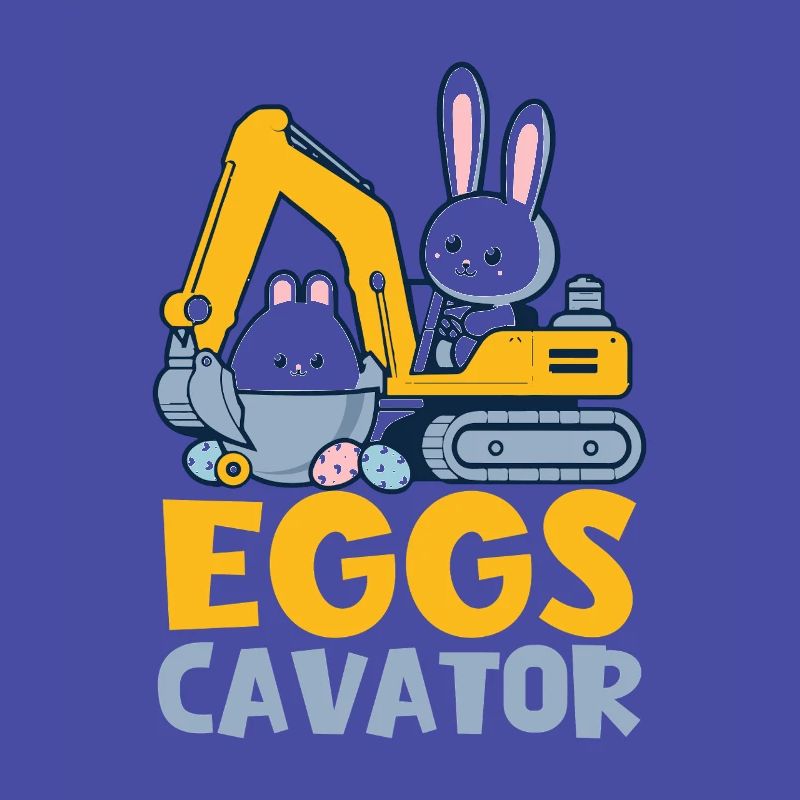 Eggs Cavator with Cute Rabbits
