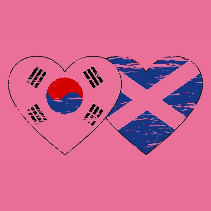 Corée du Sud Ecosse Drapeau Utilisé