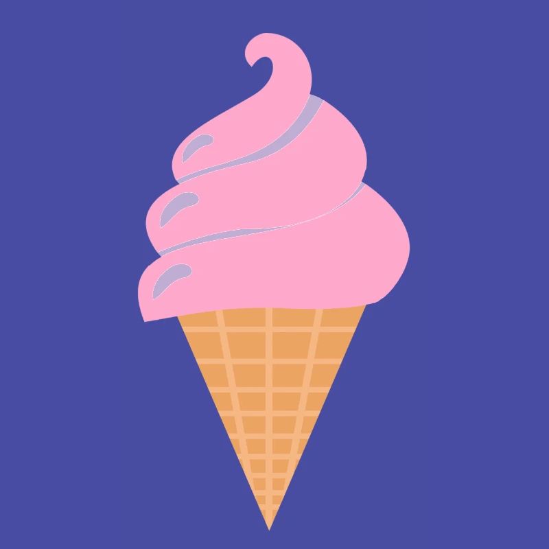Softeis Eis - Rosa Sommer Eis