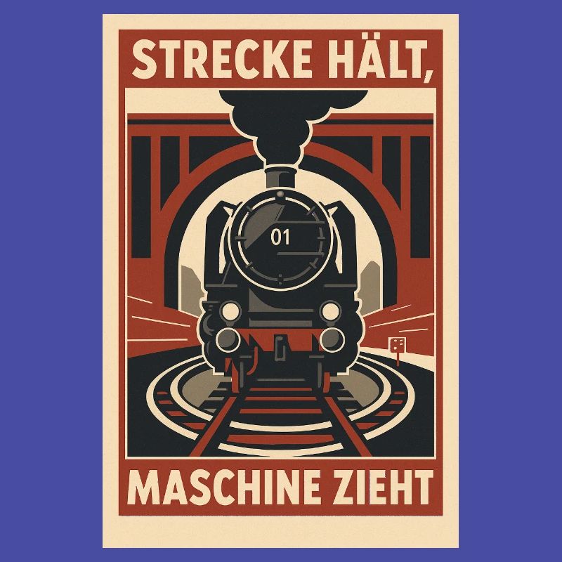 Railway Track Holds Machine Pulls