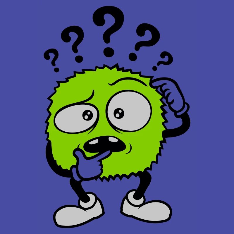 Question mark skeptical face comic