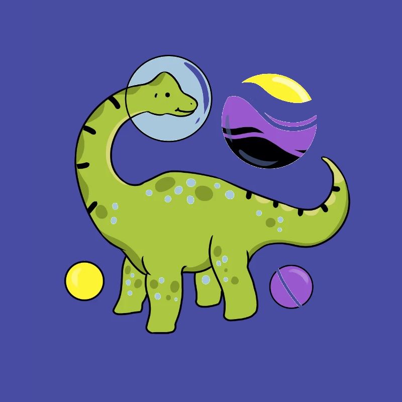 Brachiosaurus Nonbinary Pride Space Nonbinary P