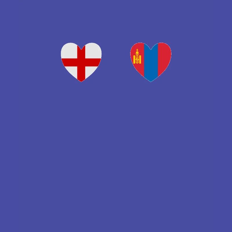 Drapeaux du drapeau mongol de l’Angleterre et de la Mongolie