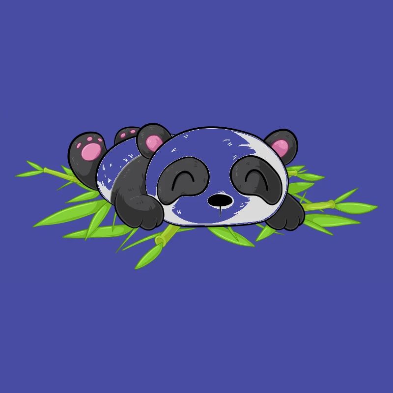 Sleeping Comic Panda