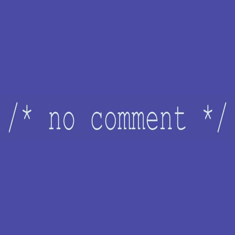 No Comment! Gift idea for computer scientists