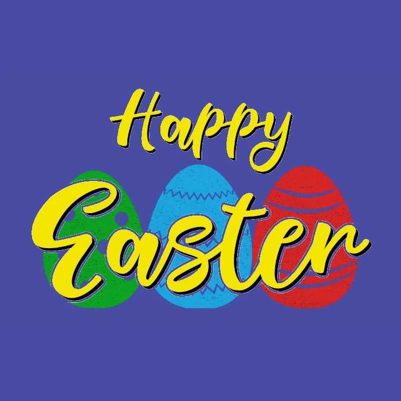 Happy Easter - Easter bunny Easter eggs celebration gift