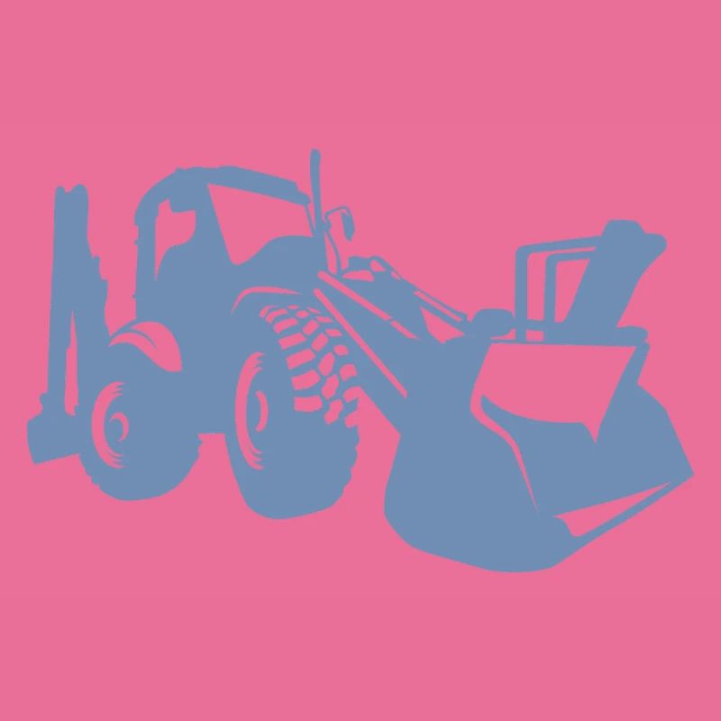 Bagger Radlader Baugeräteführer Silhouette