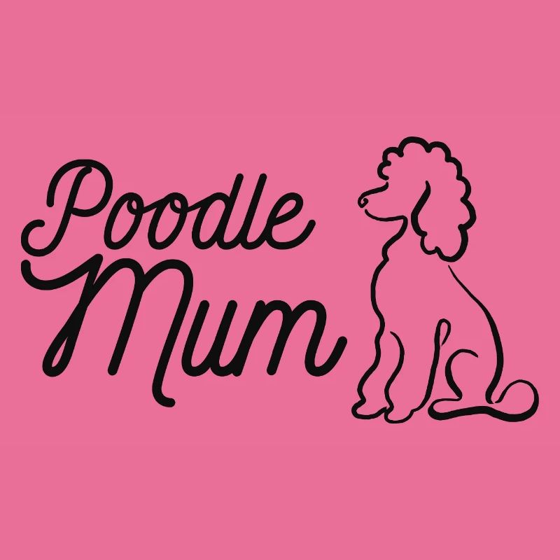 Pudel Mum Silhouette & Script