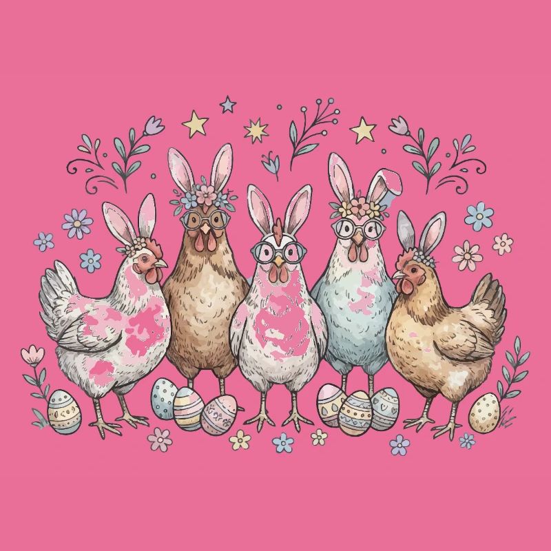 Osterhasen Bande mit Eiern