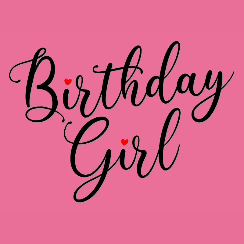 Fille d’anniversaire Script Coeurs