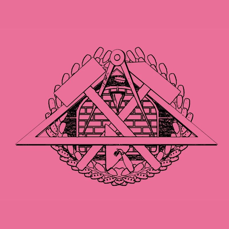 Pattern emblem symbol mason craft.