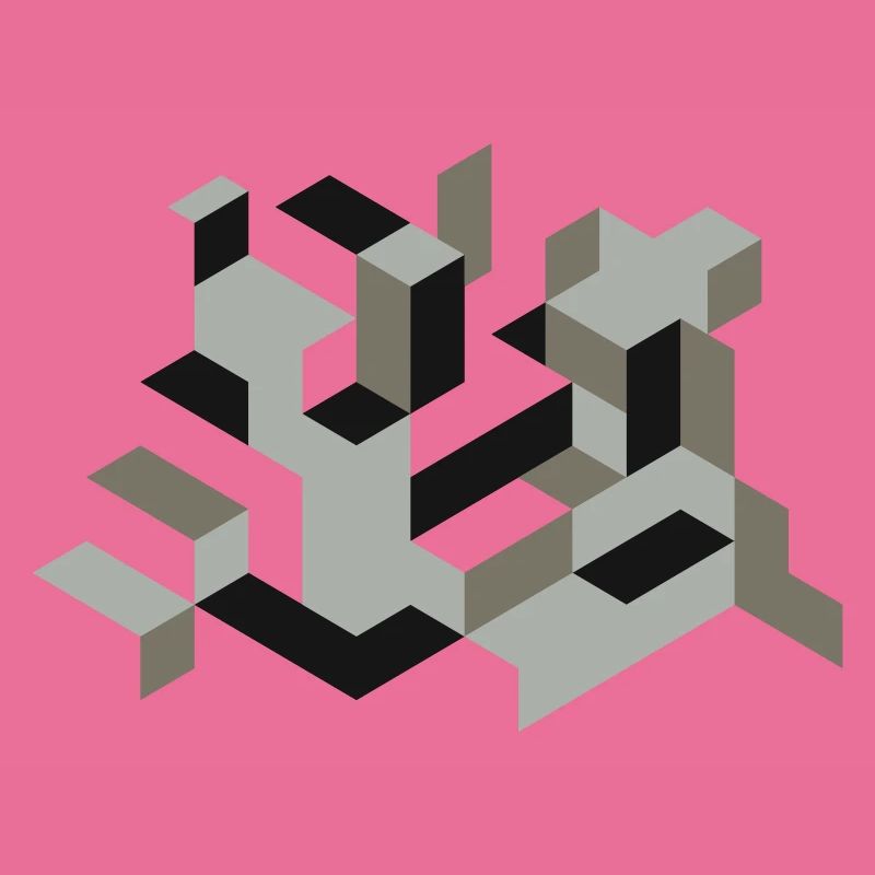 Perspective Construction Cube Dyeing Yourself Labyrinth 3D