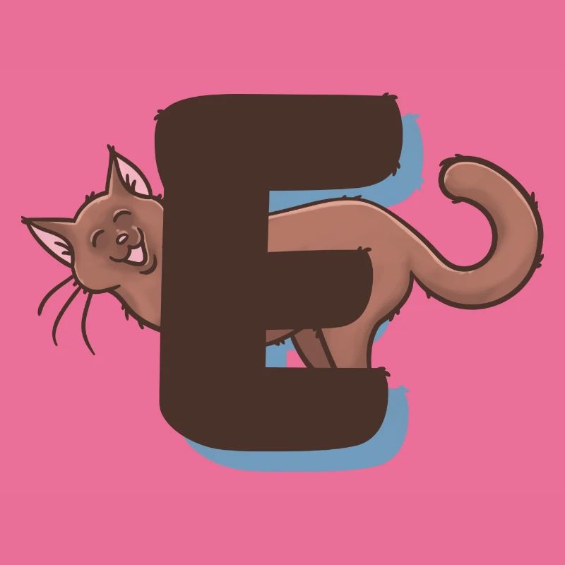 Katze Buchstabe E