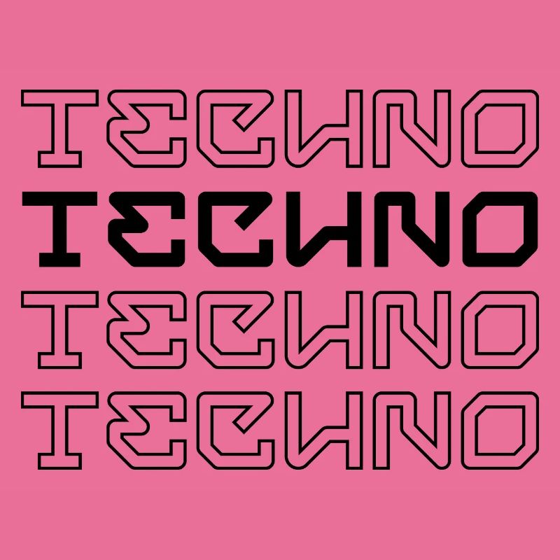 Conception de logo en typographie techno-moderne