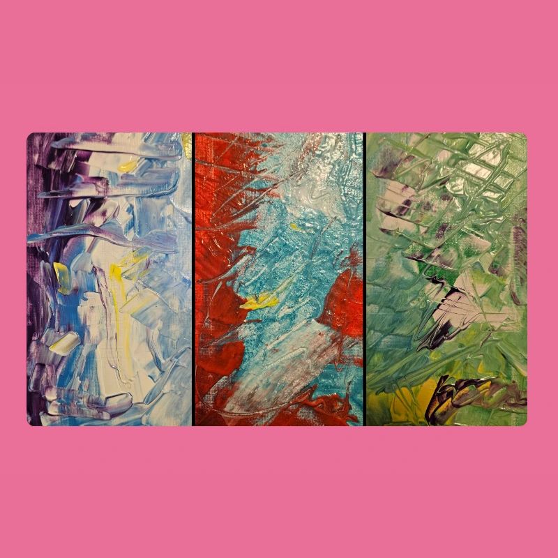 Triptychon Farbfluss