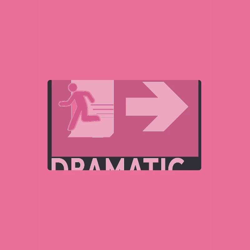 Dramatic Exit Minimal Poster Humor Graphic