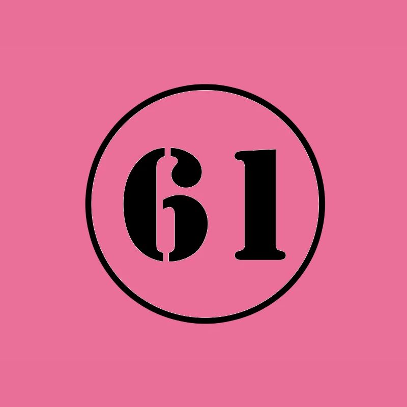 NUMMER 61 Einundsechzig Geburtstag Geschenk