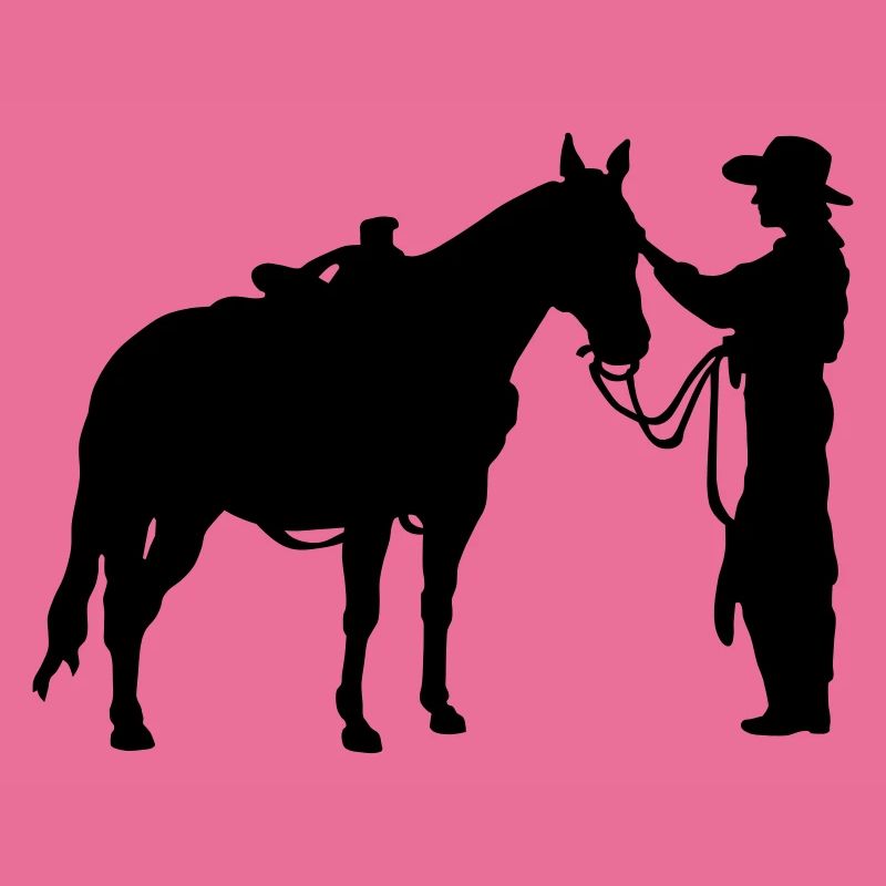 Frau mit Pferd