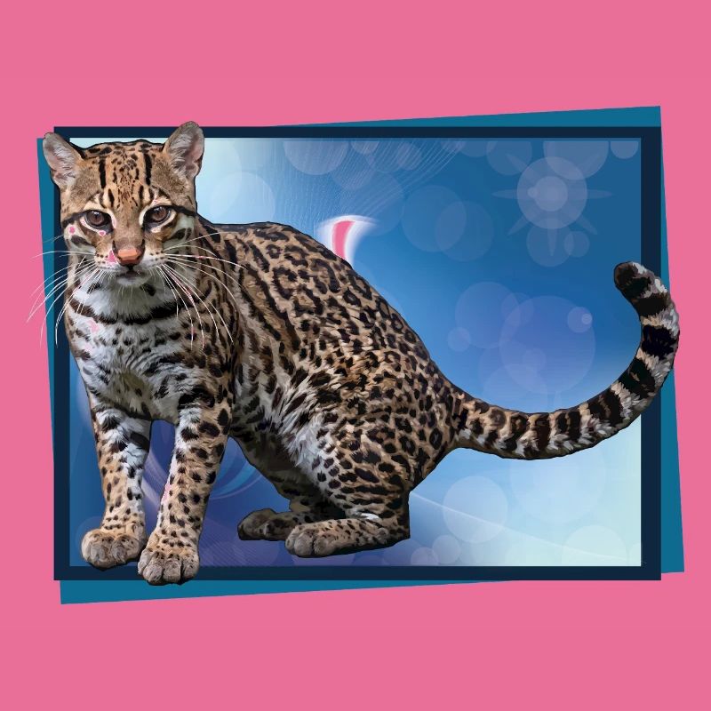 Blue Leopard Bokeh