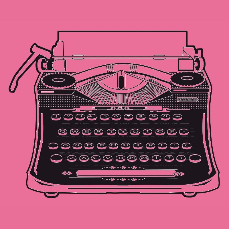 nostalgic antique typewriter in retro style