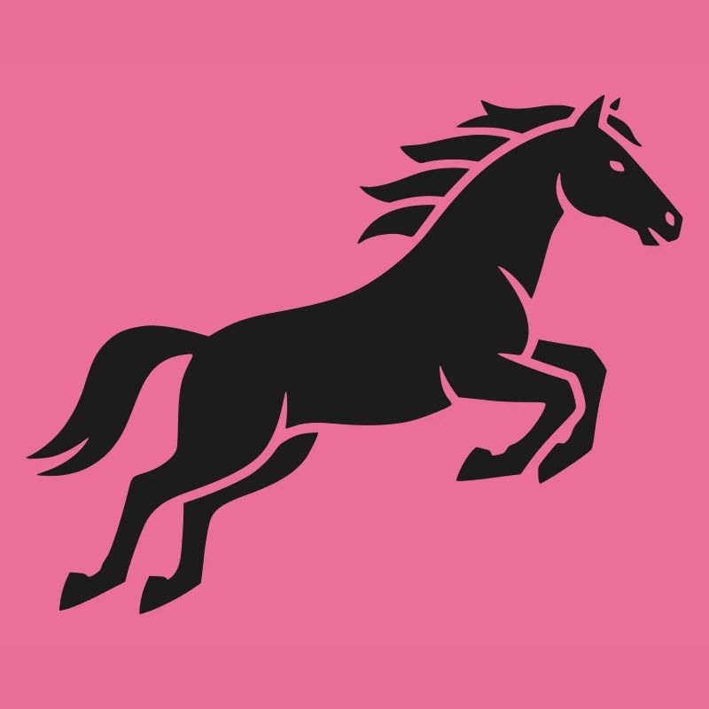 Springendes Pferd Silhouette
