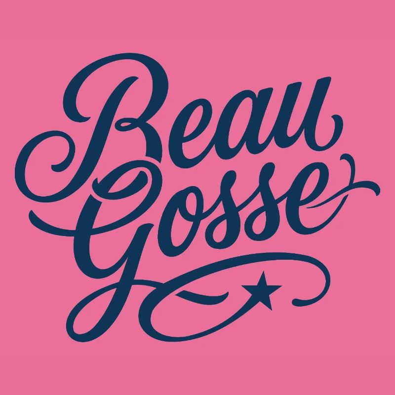 Beau Gosse Script Bleu