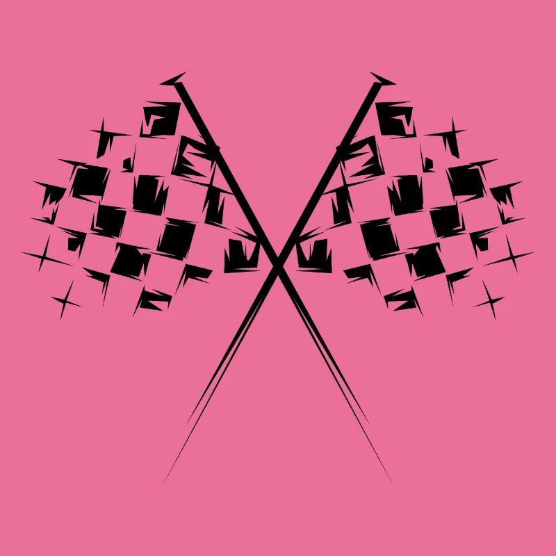 Icône du drapeau de course Illustration Icône du drapeau à damier