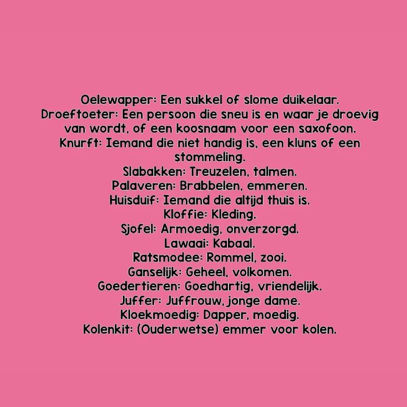 Old Dutch for Dummies