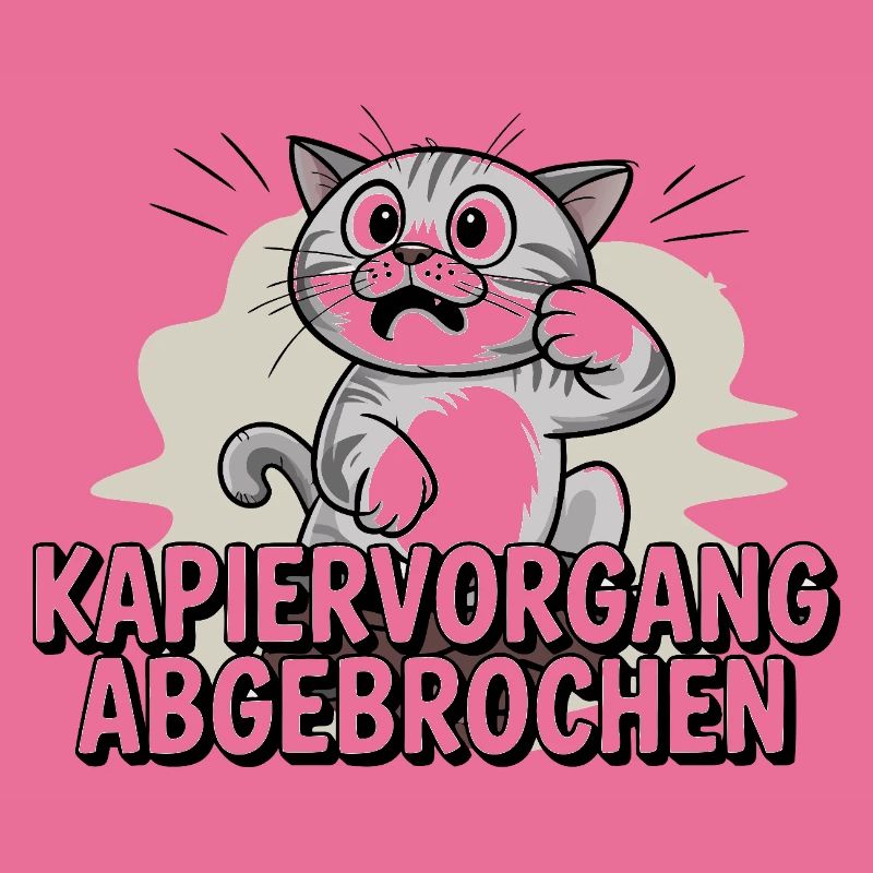 Kapiervorgang abgebrochen – Katze verwirrt