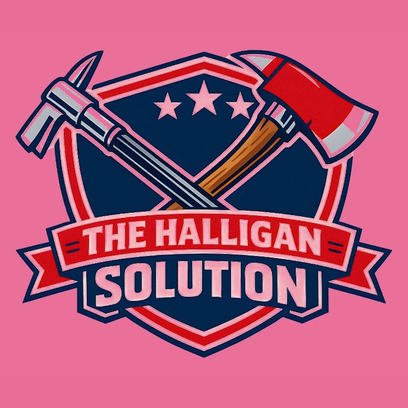 Halligan Solution Schild Grafik
