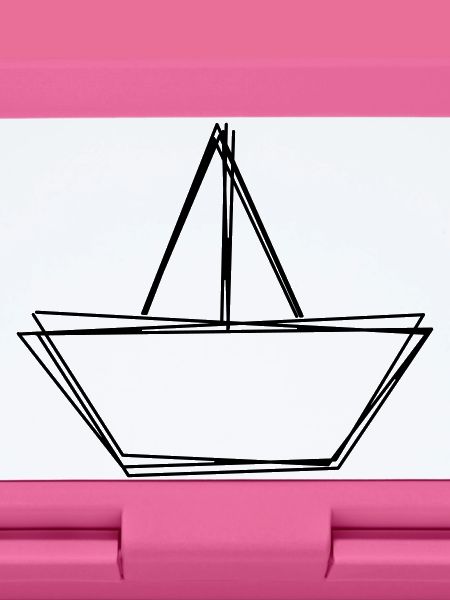 Papierboot handgezeichnet