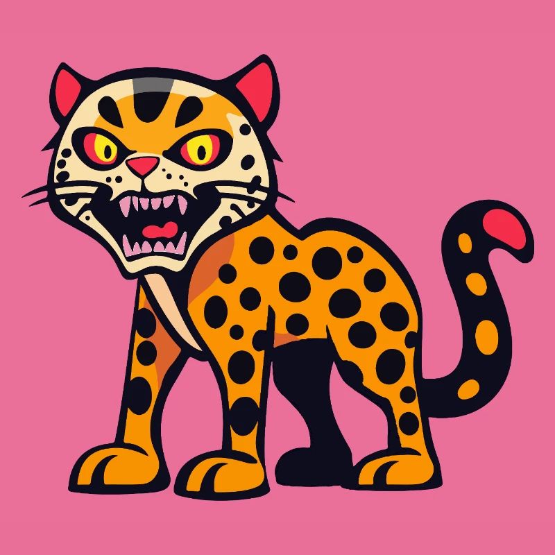 Leopard Halloween Comic Funny