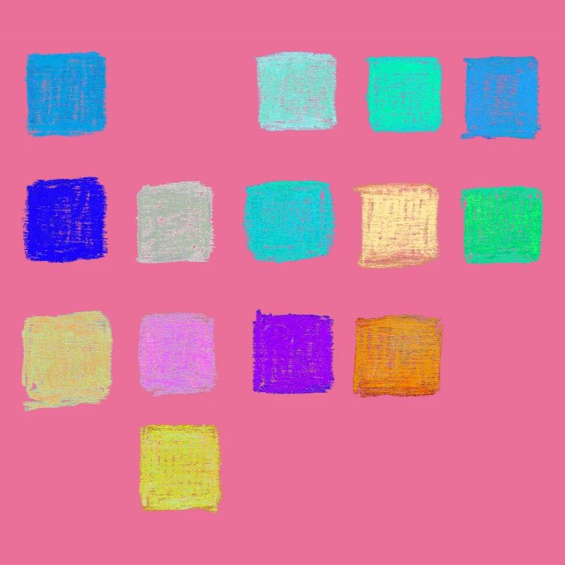 Colored Pencil Colors Squares Pattern - Abstract