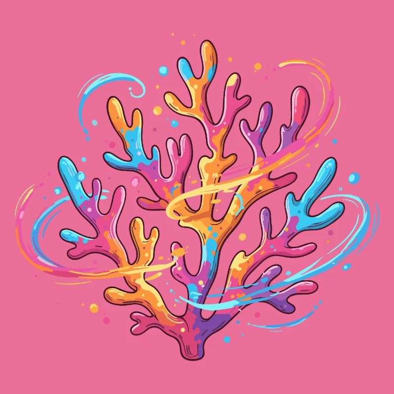 Colorful coral pattern