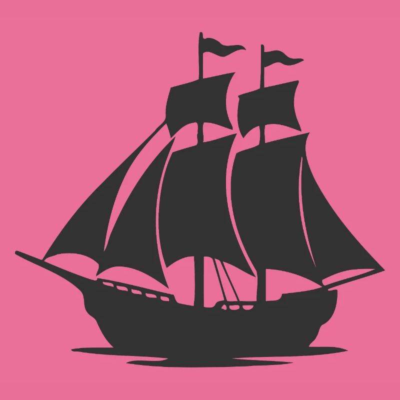 Mysteriöse Silhouette eines Segelschiffs