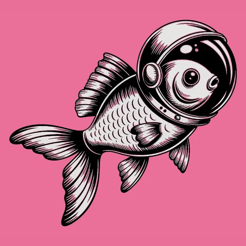 Fish in Space - Cool Astonomy Logo