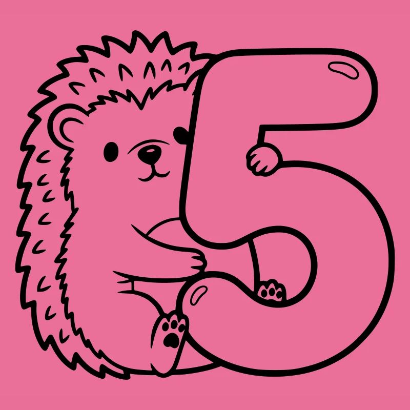 Hérisson avec illustration de dessin animé numéro 5