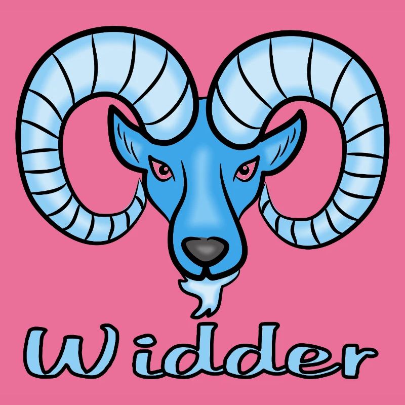 Sternzeichen Widder in Blau