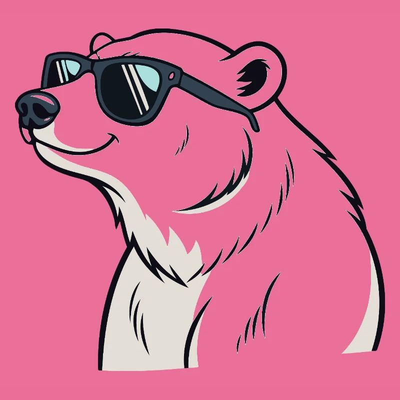 Cooler Eisbär mit Brille