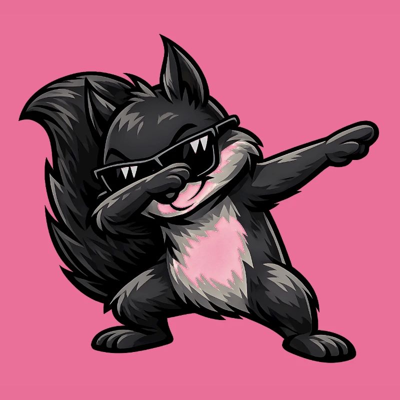 Dabbing Schwarzes Eichhörnchen