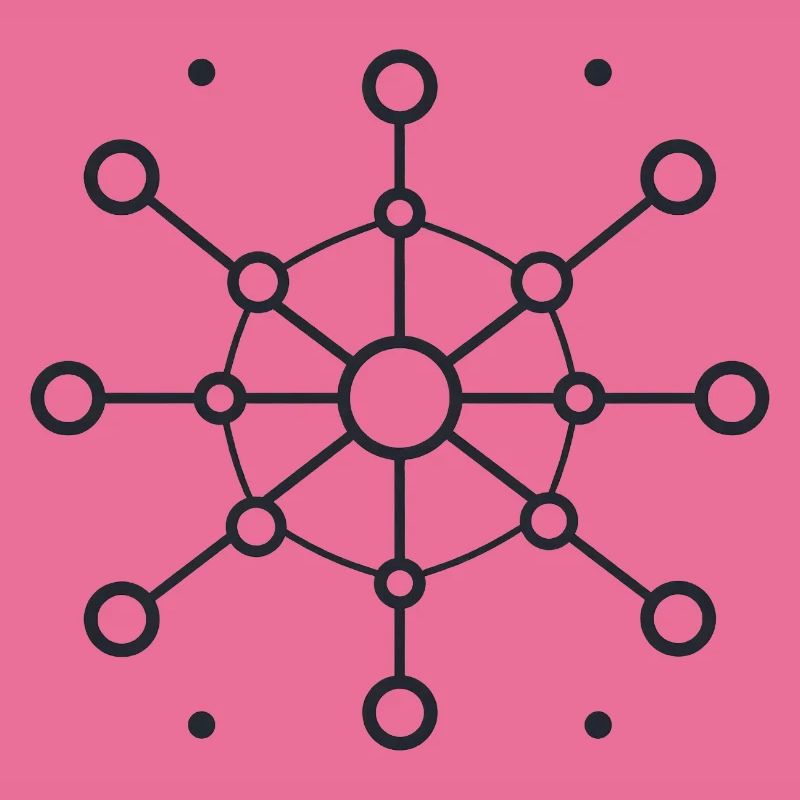 Central Network Star Pattern