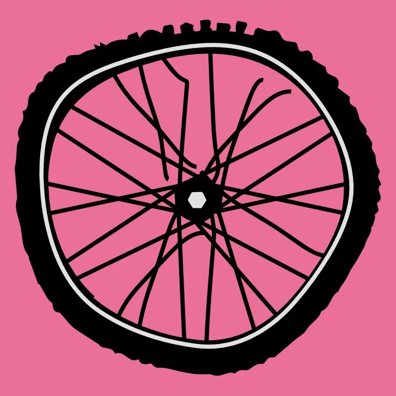 A broken bicycle tire