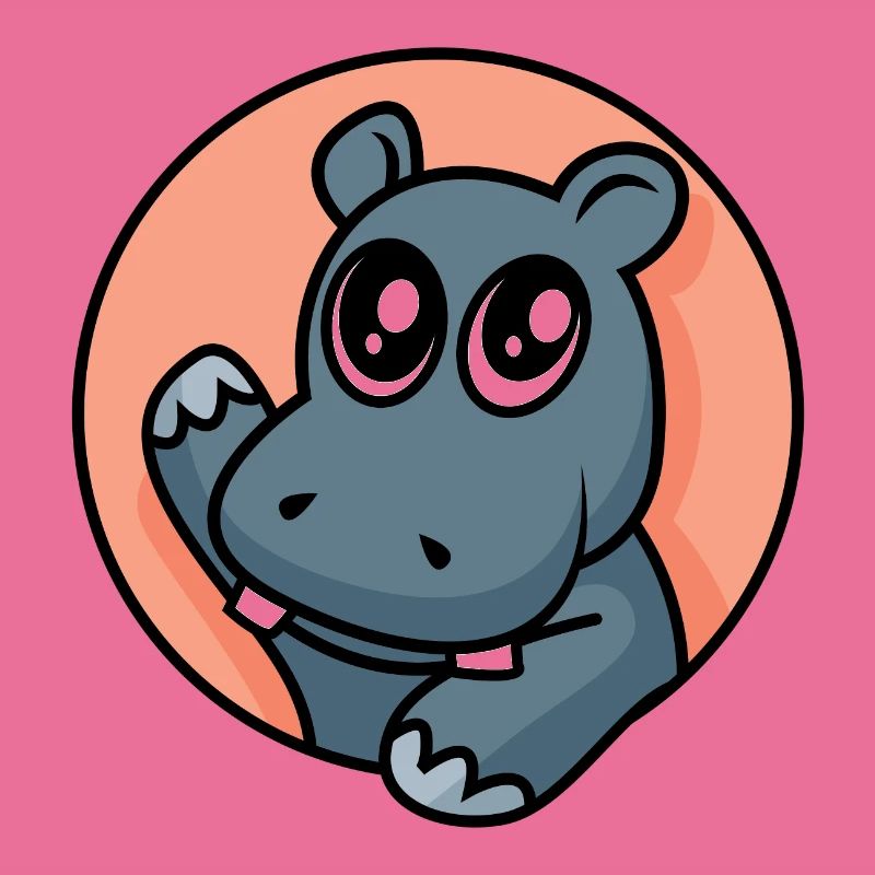 Hippopotame drôle - conception