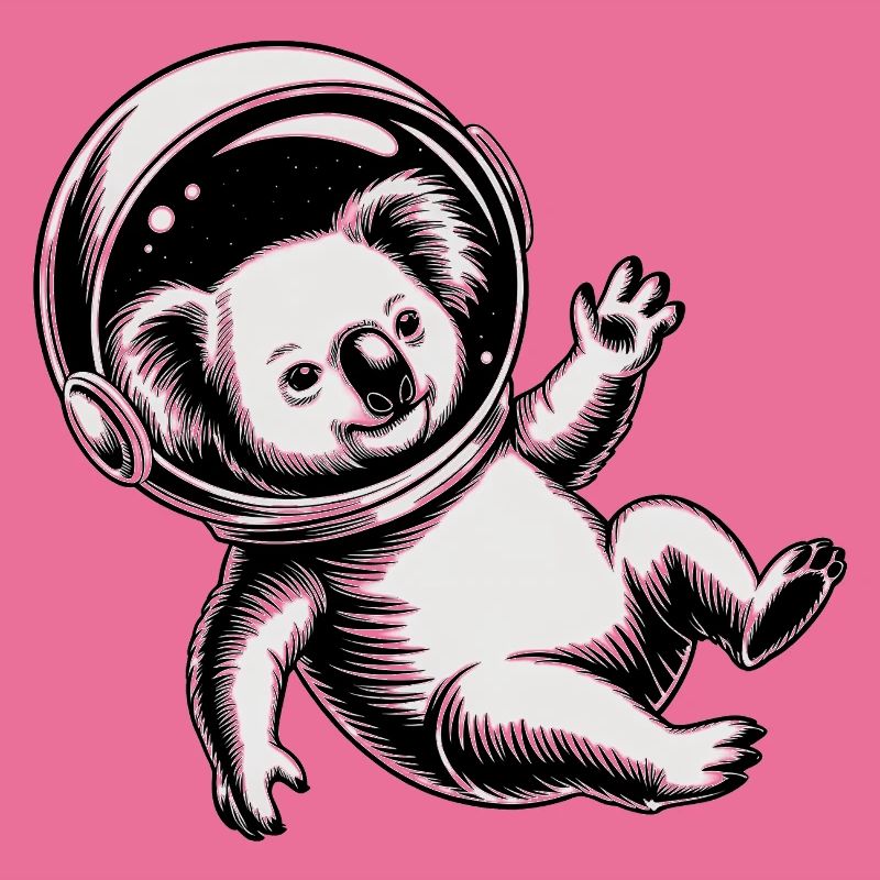 Koala dans l'espace - Logo Cool Astonomy