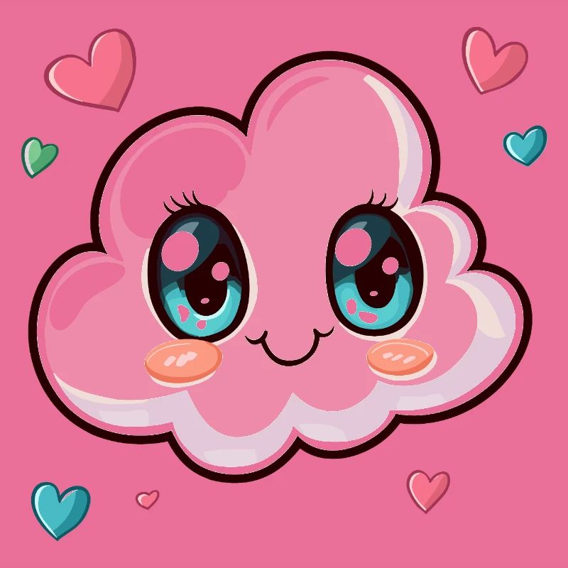 Cuddly Cloud with Hearts