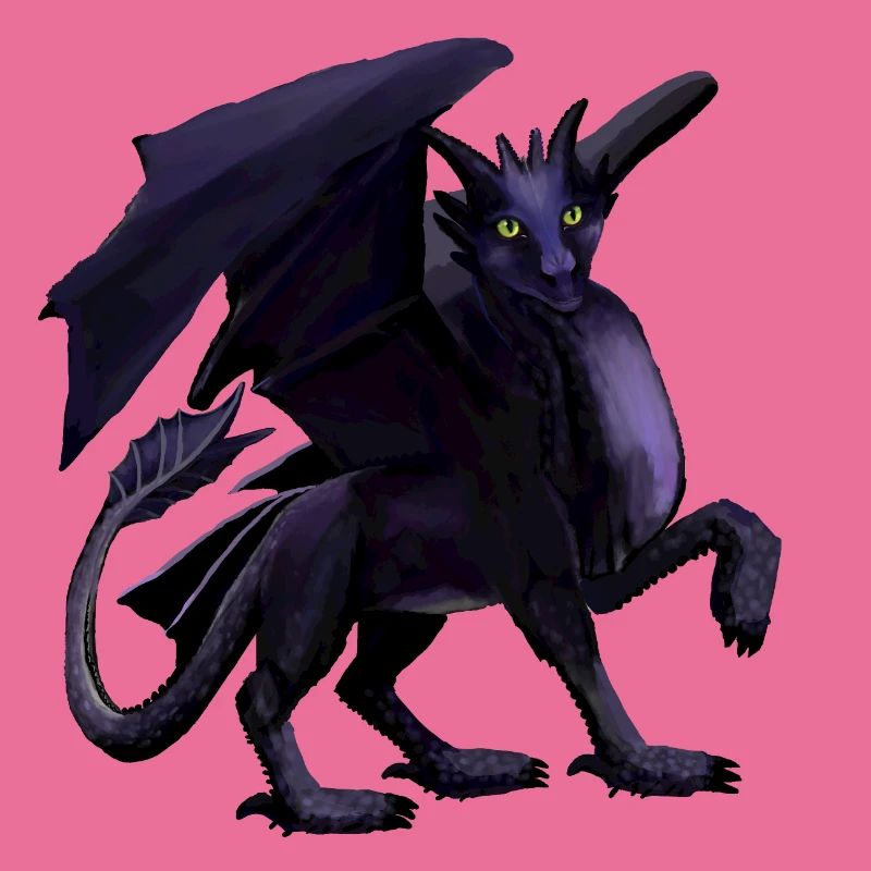Schwarzer Drache